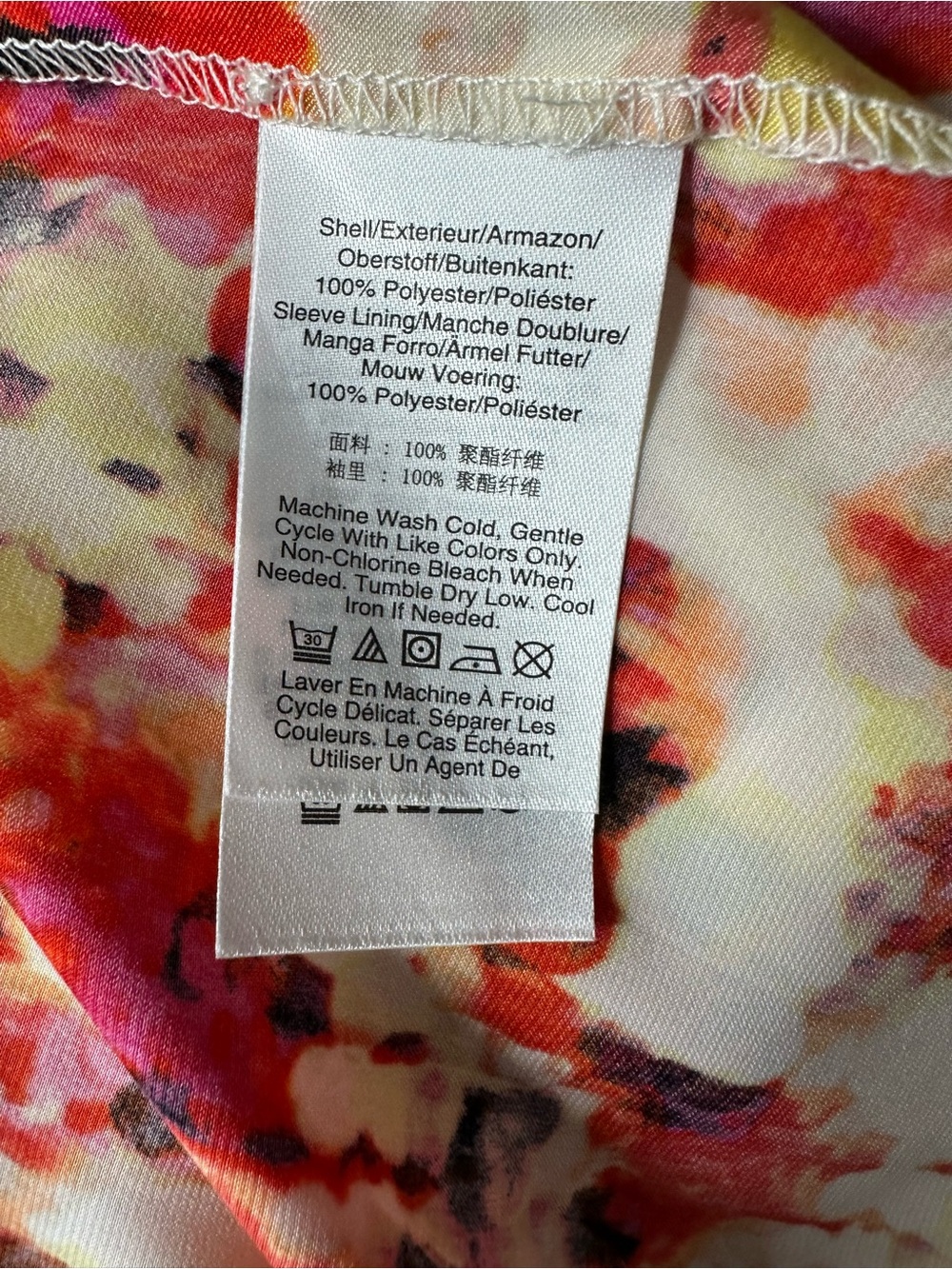 Dkny Cream Maxi Dress with Red Floral Print - Picture 13 of 13